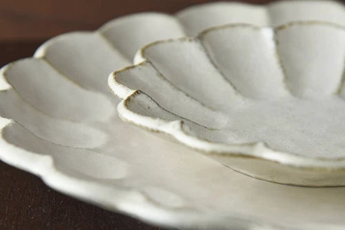 Rinka Plate Kaneko Kohyo Pottery - White