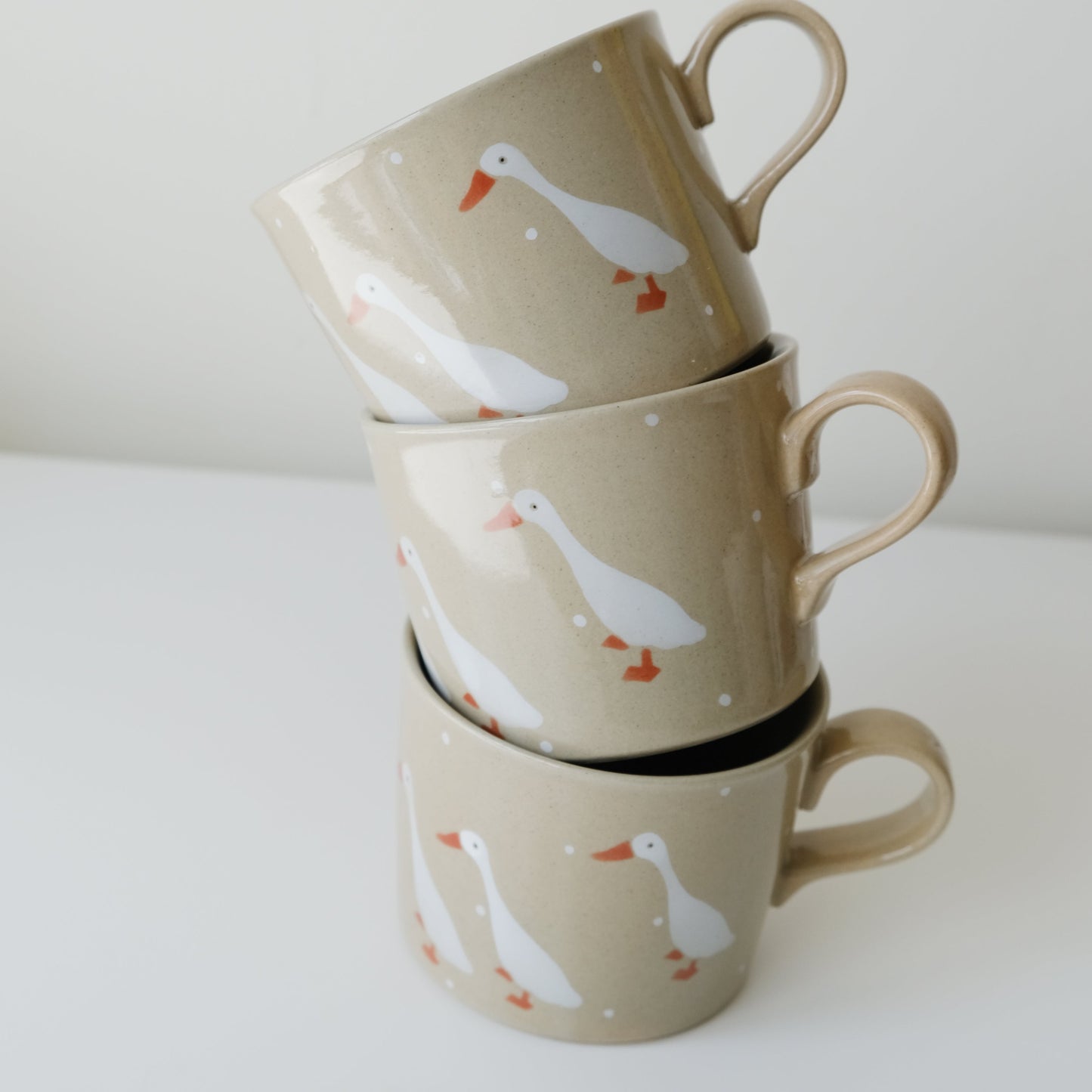 Handmade Duck Mug Brown