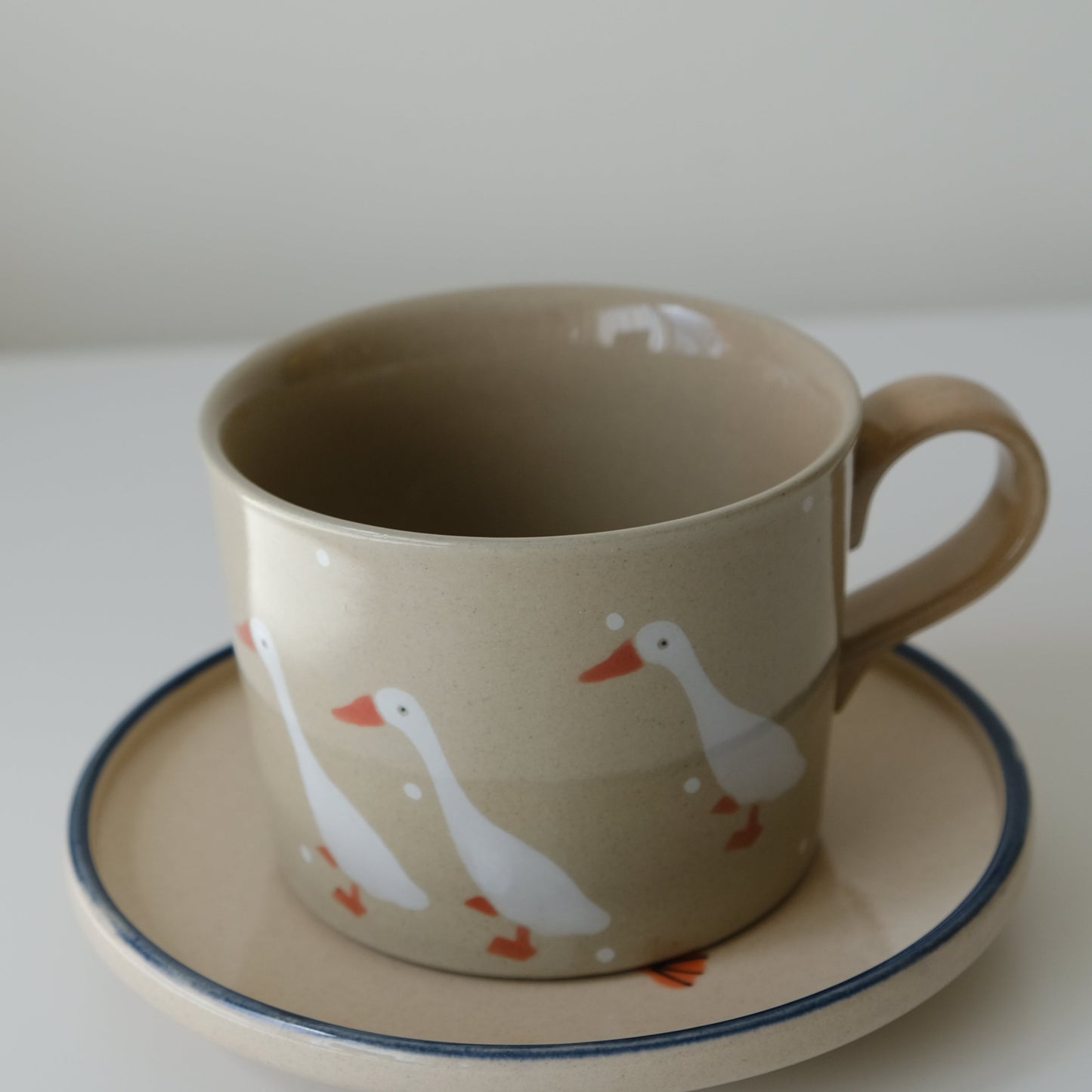 Handmade Duck Mug Brown