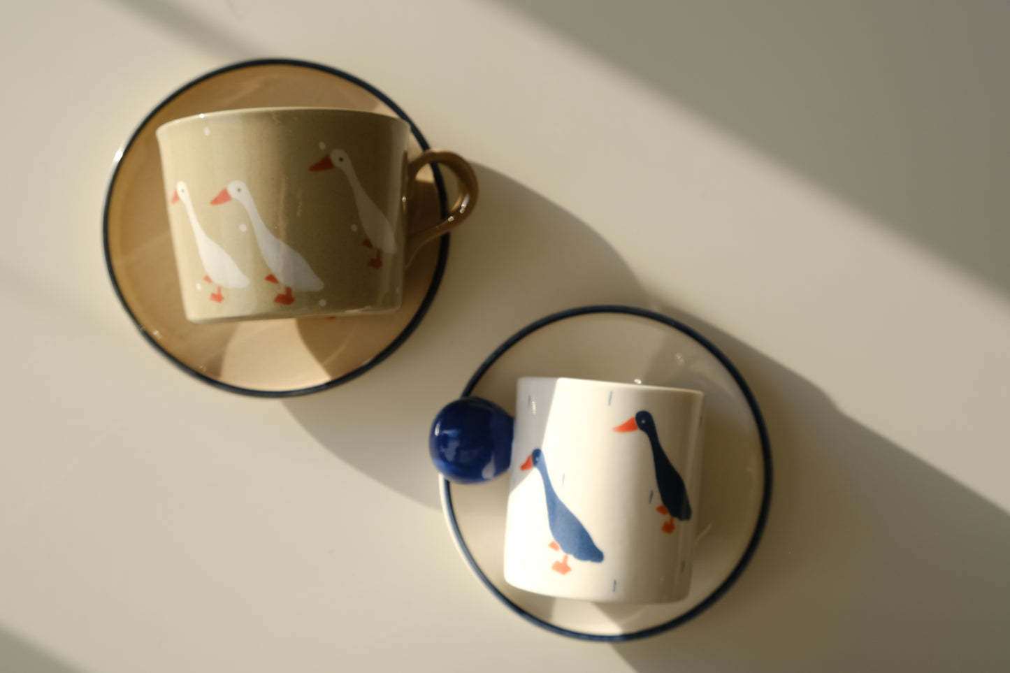 Handmade Duck Mug Brown