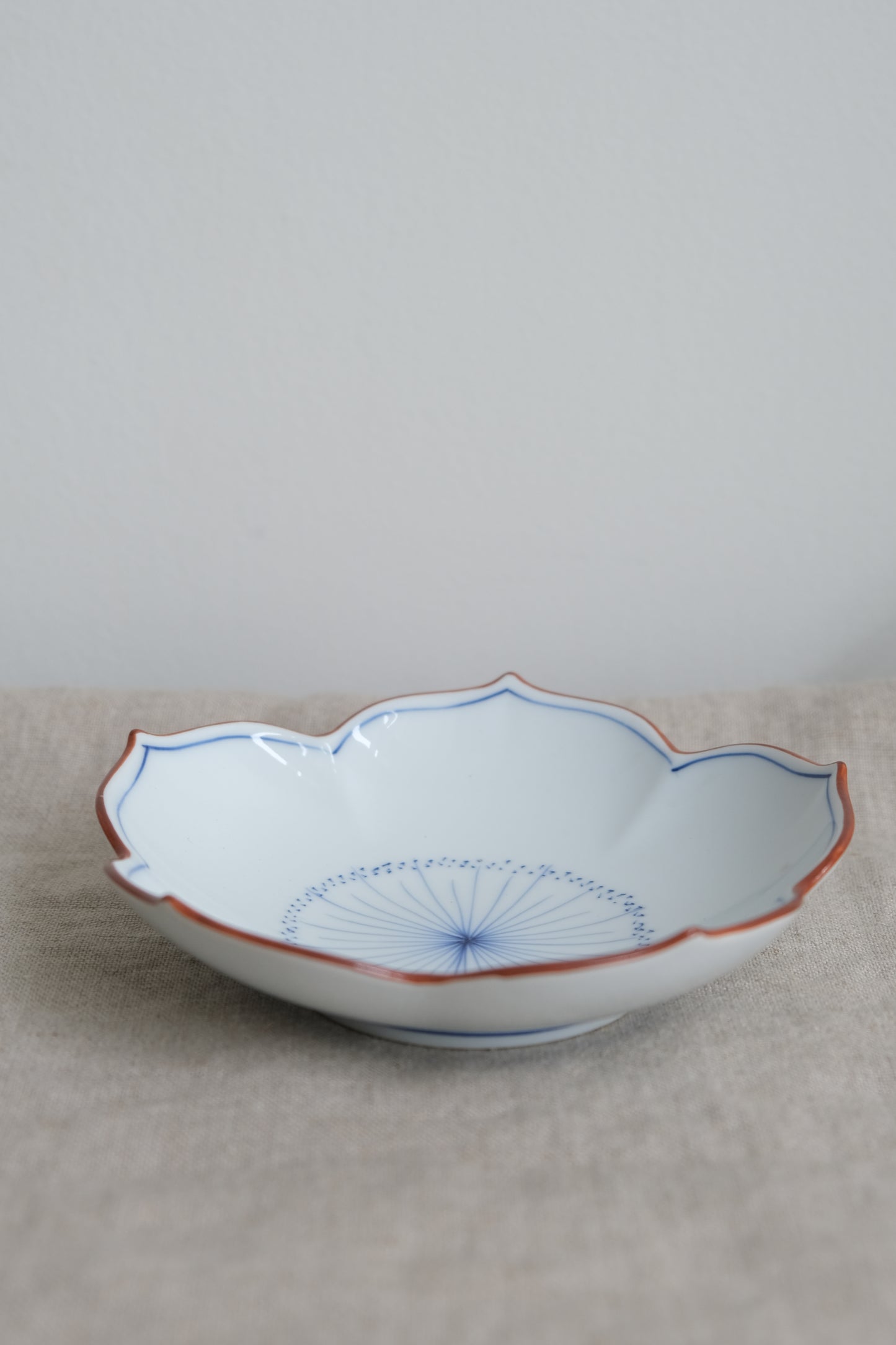 Bellflower Plate Hand Paint Hasami Ware
