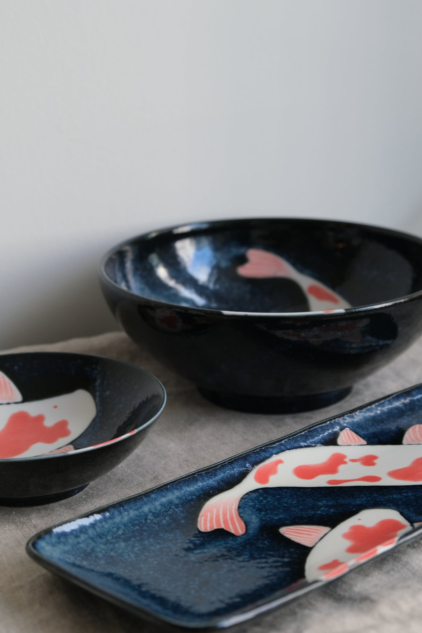 Koi Sushi Plate Minoware Awasaka