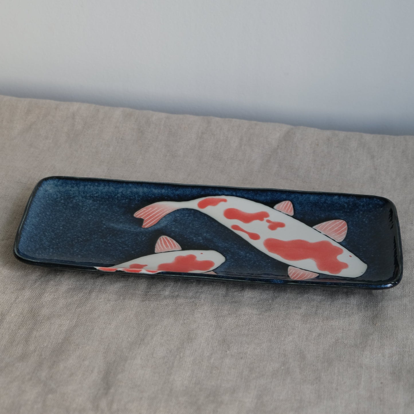 Koi Sushi Plate Minoware Awasaka