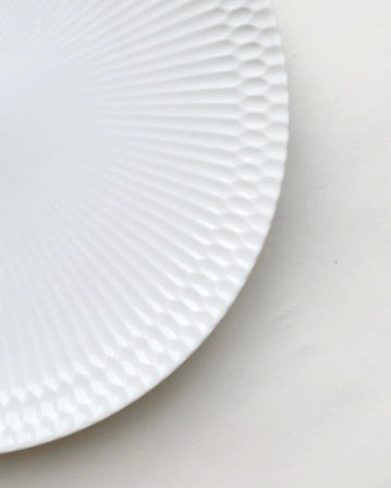Oda Pottery Ripple Tableware Series Plates White