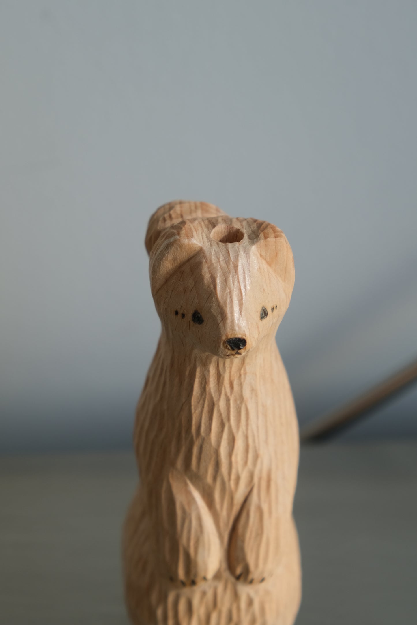Handcrafted Wooden Otter Vase