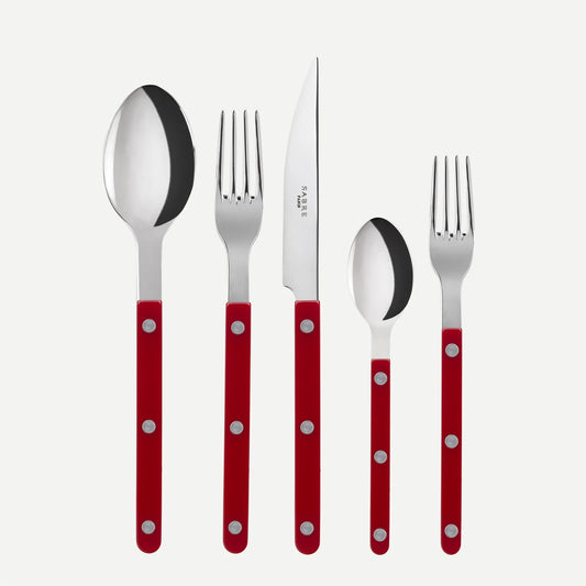 Bistrot Solid Burgundy Flatware