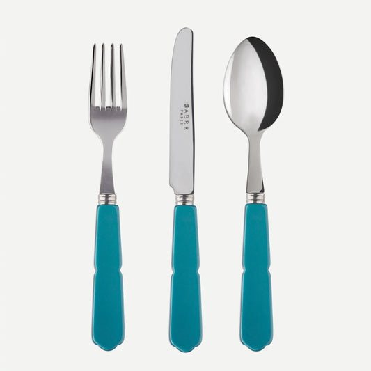 Gustave Turquoise Dinner Flatware