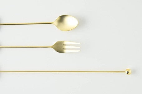 Block series Acrylic cutlery spoon, fork, cocktail stirrers