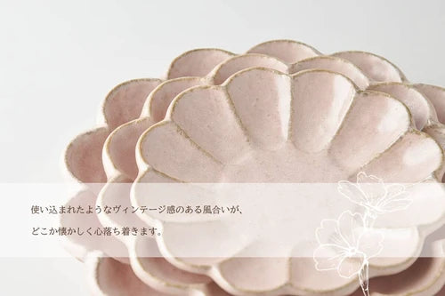 Rinka Plate Kaneko Kohyo Pottery - Pink