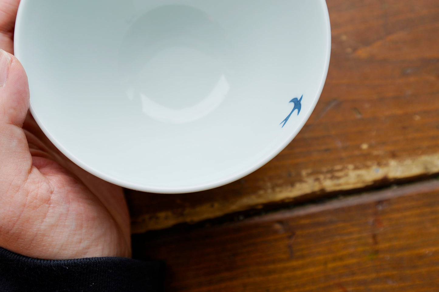 Swallow Ceramic Rice Bowl Hasami ware