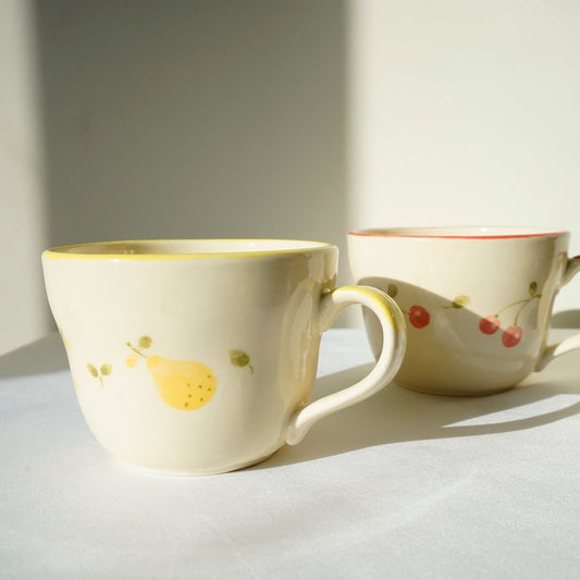 Retro Fruit Handmade Mug Mino ware