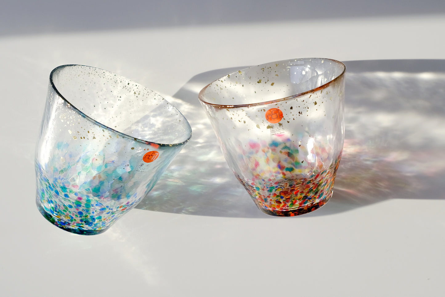 Drinking Glass Cup  MATSURI / HANABI  Tsugaru bi-doro Glass