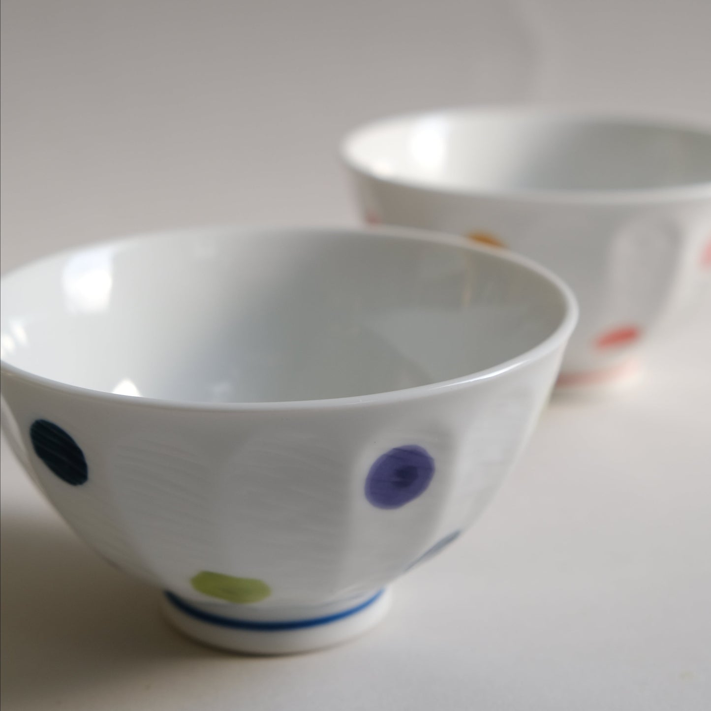 Rice Bowl Set Dot Hand-Painted Aritaware