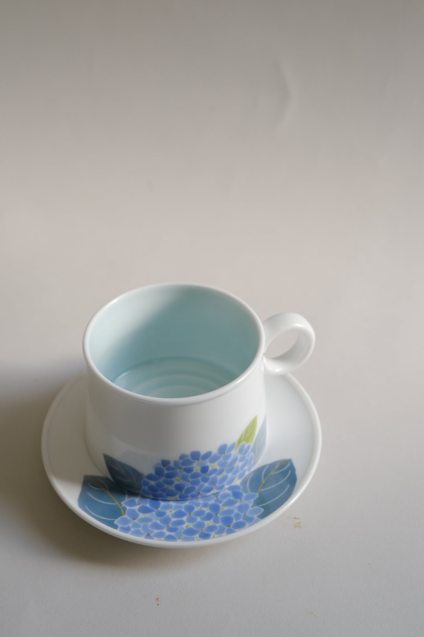 Hydrangea Cup and Saucer Set Handmade by JiuHuaJu