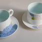 Hydrangea Cup and Saucer Set Handmade by JiuHuaJu
