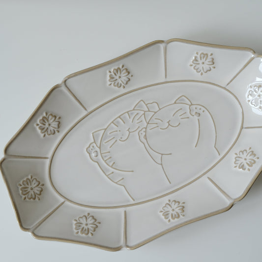 Cat Oval Plate