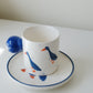 Handmade Duck Mug White