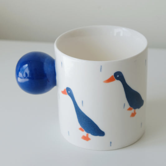 Handmade Duck Mug White