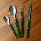 Bistrot Solid Green Flatware