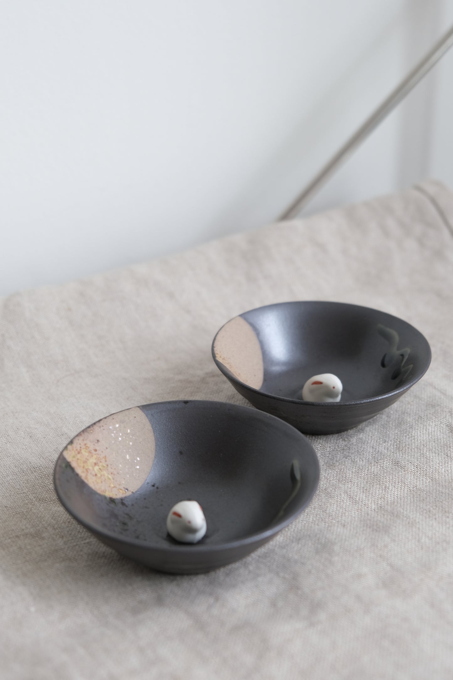 Moon Viewing Rabbit Sake/Tea Cup Hasami Ware