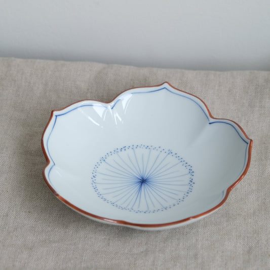 Bellflower Plate Hand Paint Hasami Ware