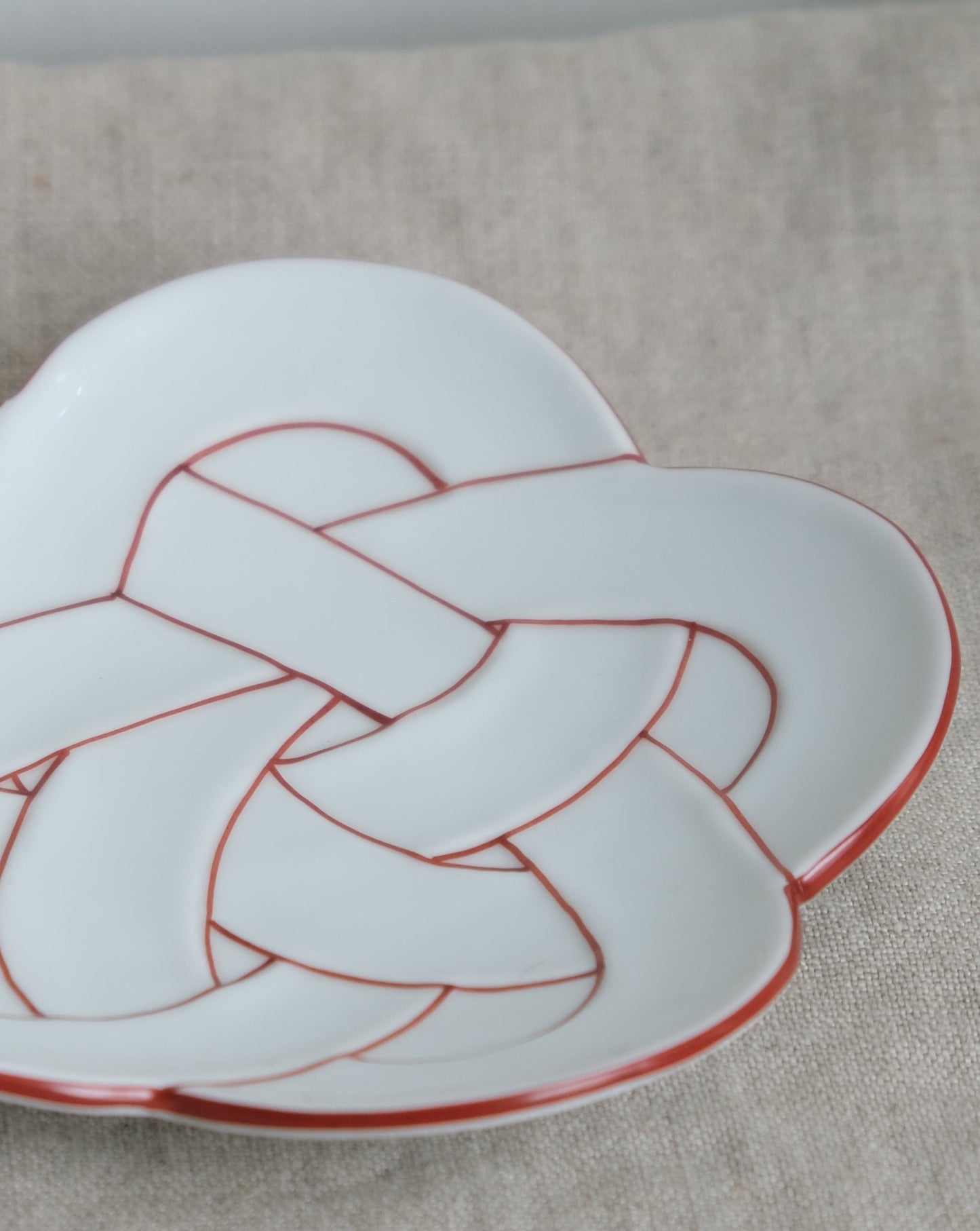 Ume Knot Serving Plate Arita Ware