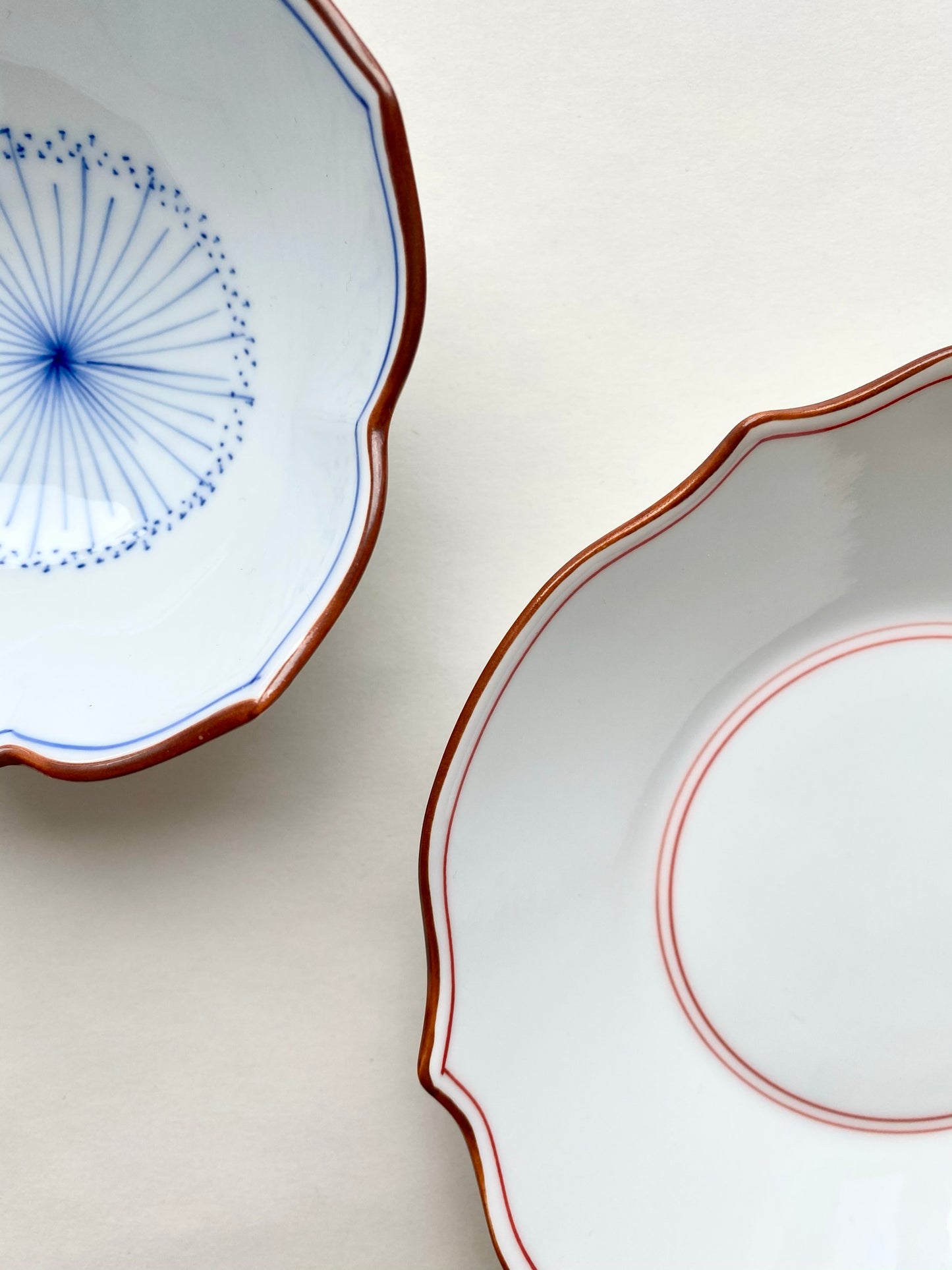 Hand-painted Bellflower Plate & Bowl Hasami Ware