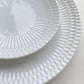 Oda Pottery Ripple Tableware Series Plates White